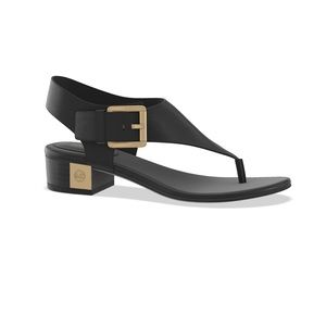 Black PVC Michael Kors thong sandal